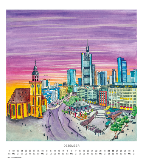 Frankfurt ist bunt Kalender 2024 Versand